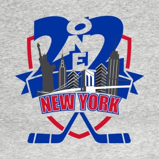 212 New York Hockey Blue/Red T-Shirt